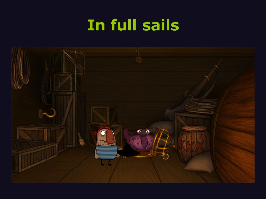 In full sails